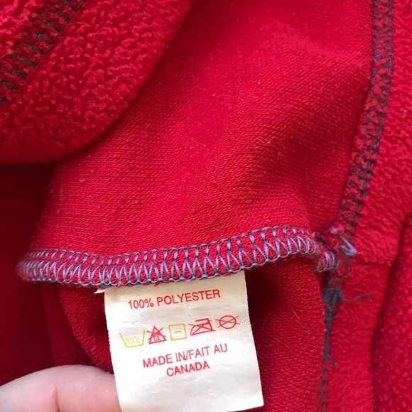 Columbia Embroidered Logo Fleece Pullover Sweater Vintage 90s Made in Canada - Picture 7 of 7
